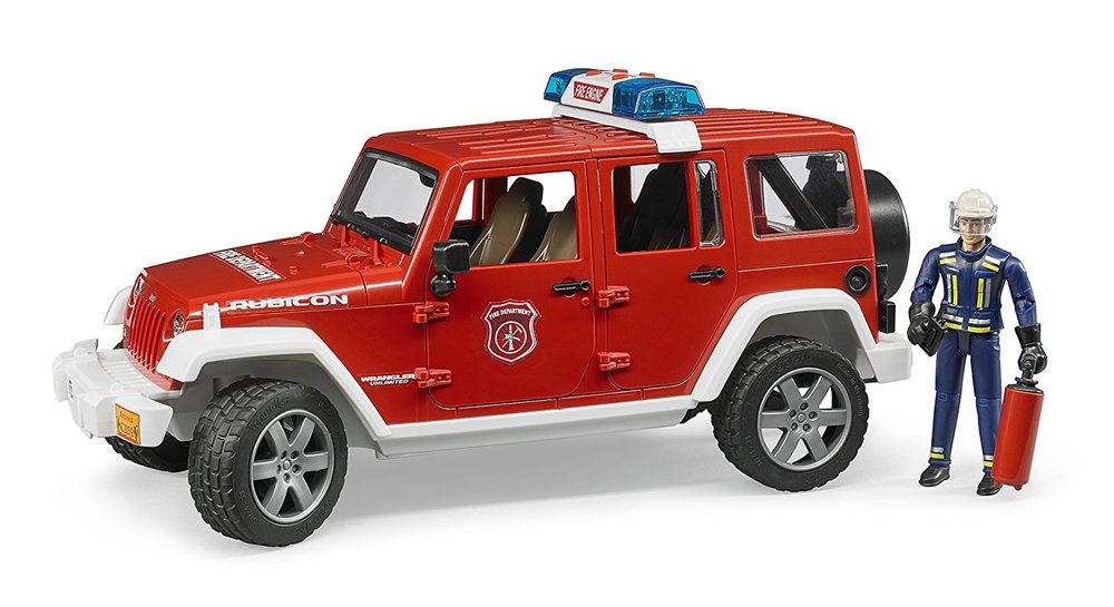 Jeep Rubicon Fire Rescue with Fireman Vehicle