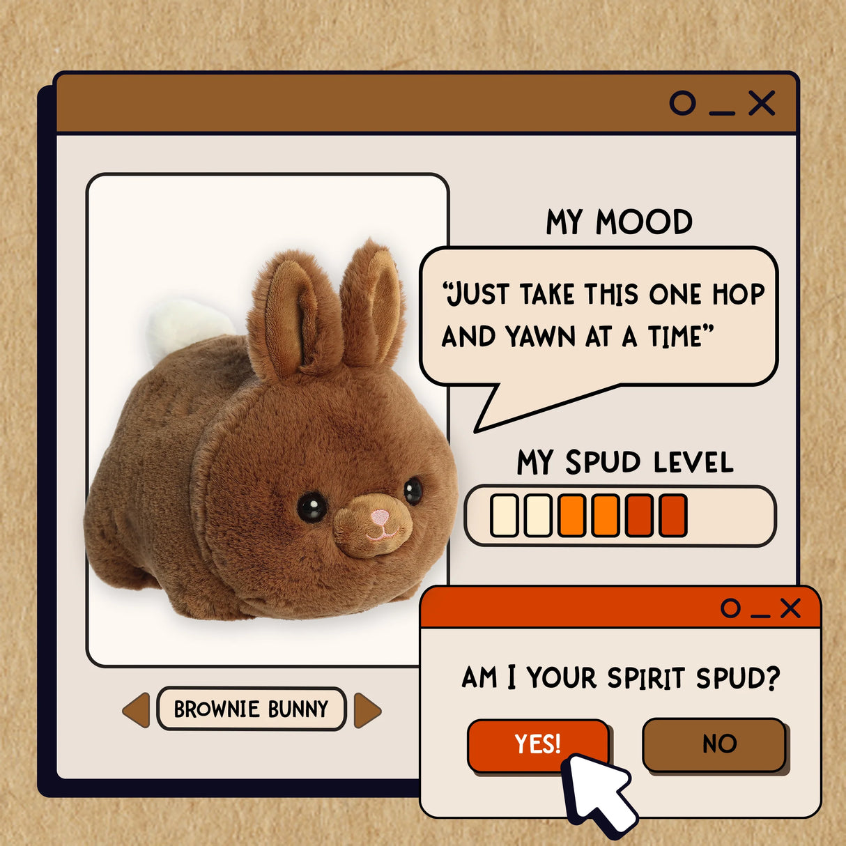 Brownie Bunny  10" Spudsters