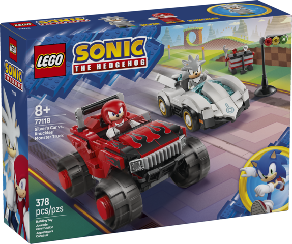 LEGO® Sonic the Hedgehog™ Silver's Car Vs. Knuckles' Monster Truck