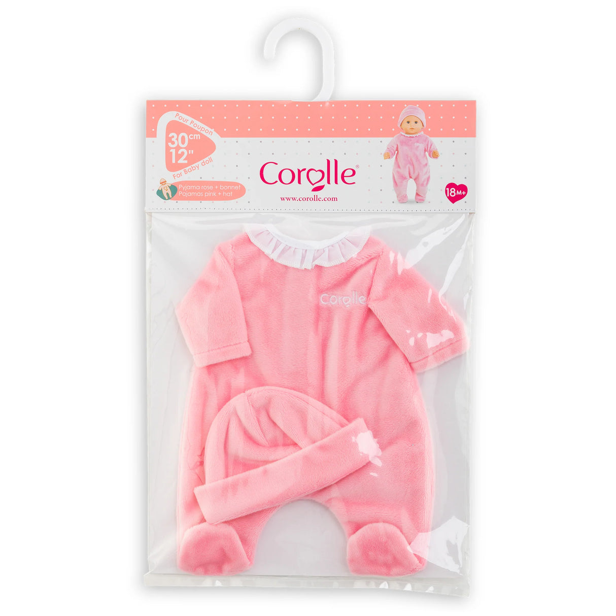 Corolle 12" Bright Pink Pajamas