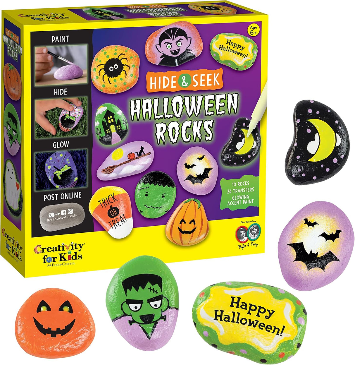 Halloween Hide And Seek Rock Painting