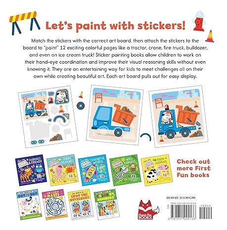 First Fun Sticker Painting Trucks and Tractors