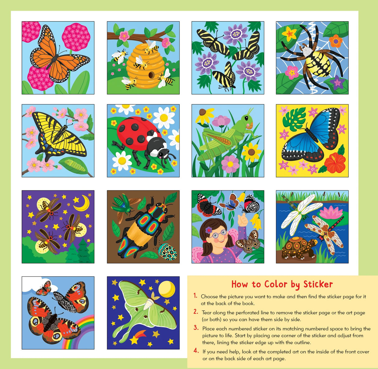 My First Color-By-Sticker Butterflies & Bugs