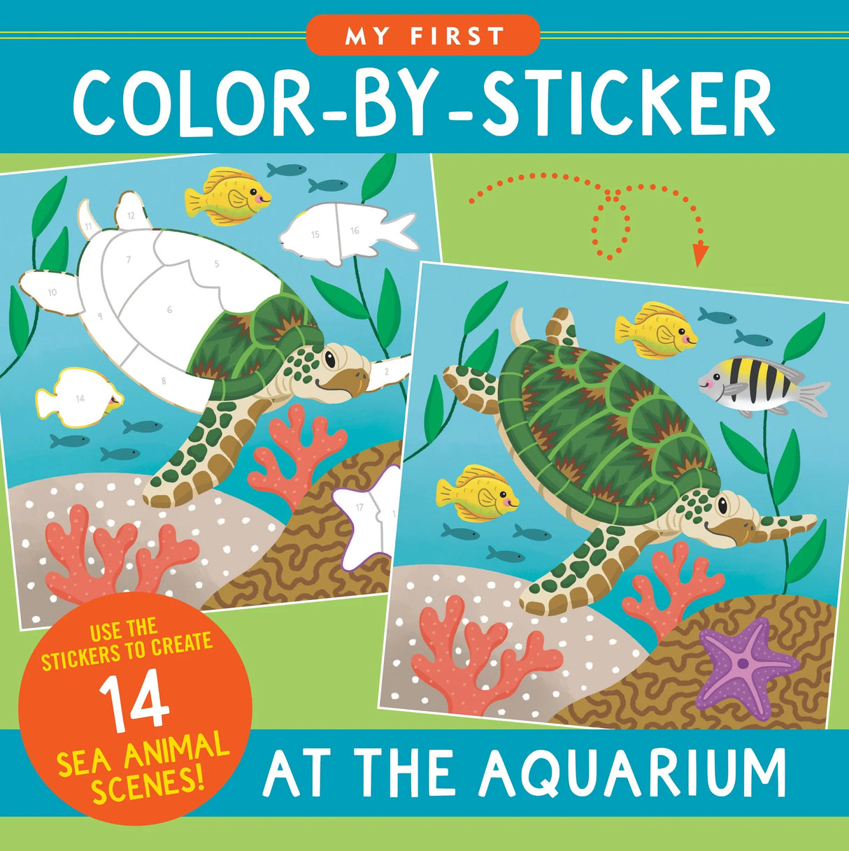My First Color-By-Sticker At The Aquarium