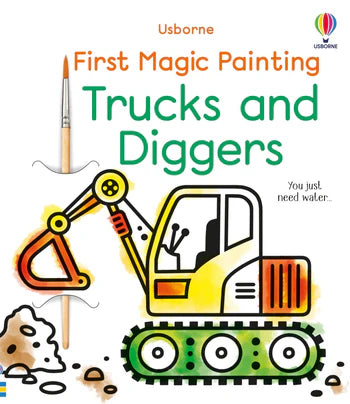 First Magic Painting Book Trucks & Diggers