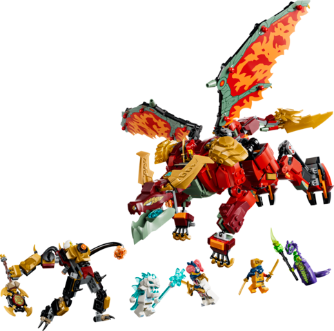 LEGO® NINJAGO Wyldfyre's Transforming Dragon Mech