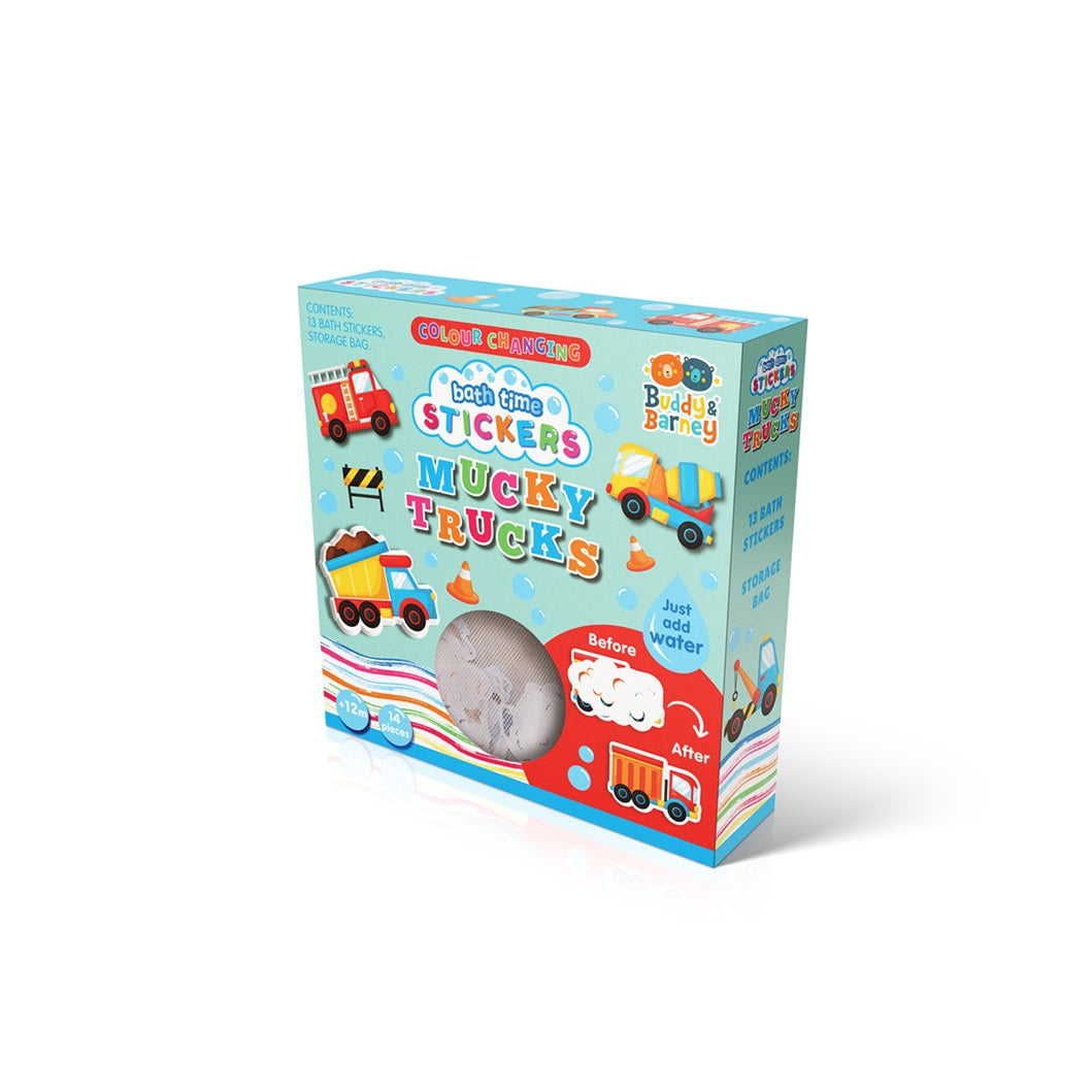 Colour Changing Bath Stickers Mucky Trucks Colour Changing Bath Stickers Mucky Trucks