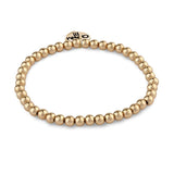 4mm Gold Bead Bracelet