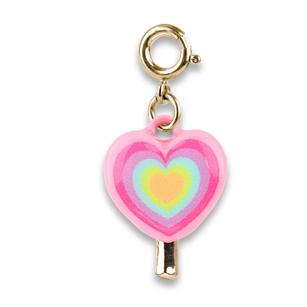 Gold Heart Lollipop Charm