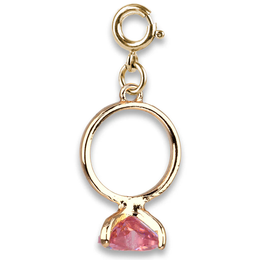 Gold Heart Ring Charm