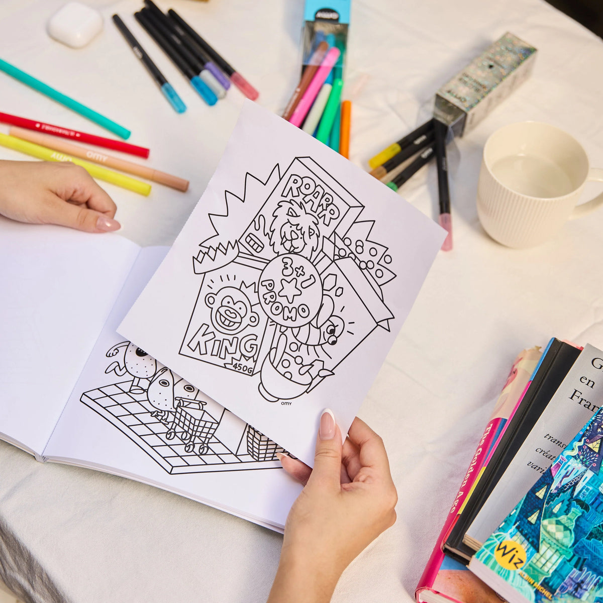 Cozy Supermarket Coloring Book