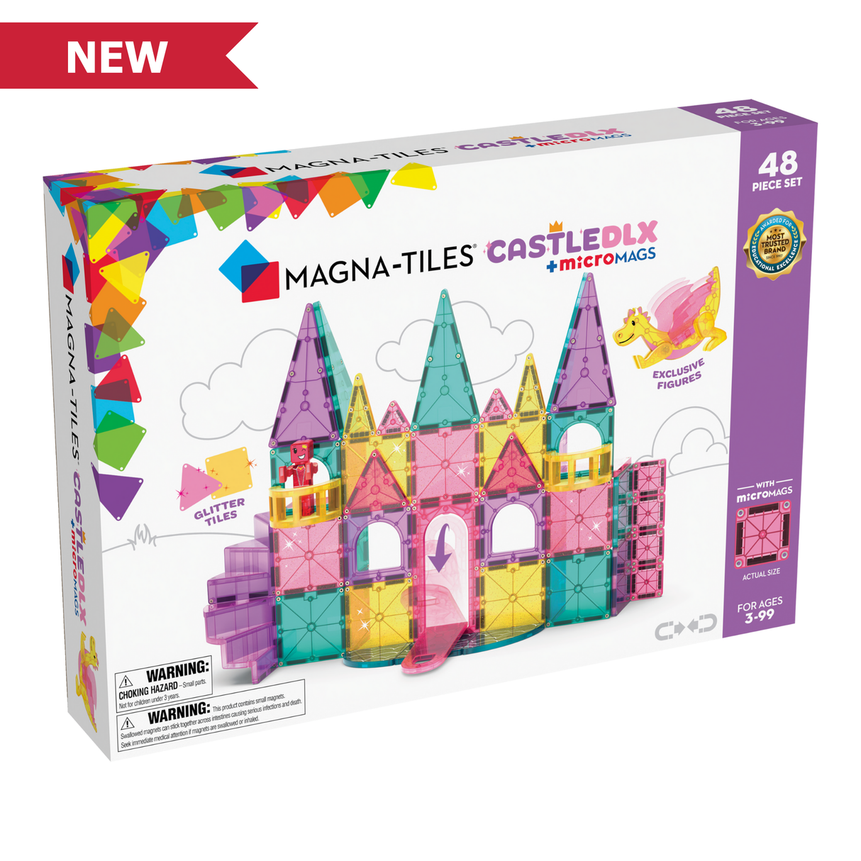 Magna-Tiles® Castle DLX and Micro Mags 48 piece set