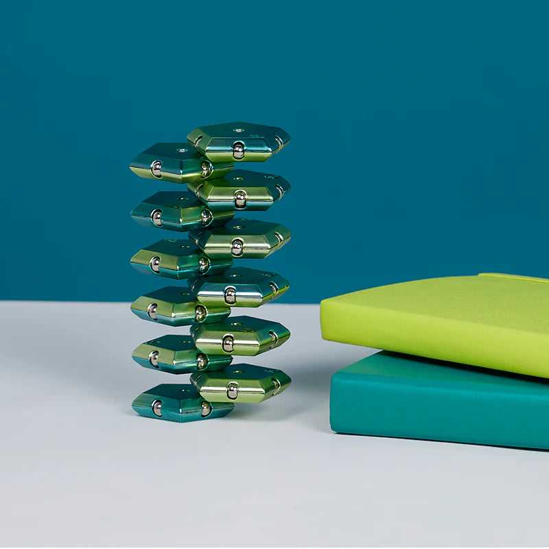 Geode Magnetic Fidget Set Chrome Gamma Green