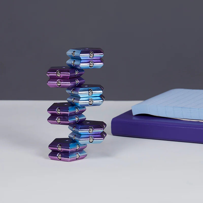 Geode Magnetic Fidget Set Chrome Nova Purple