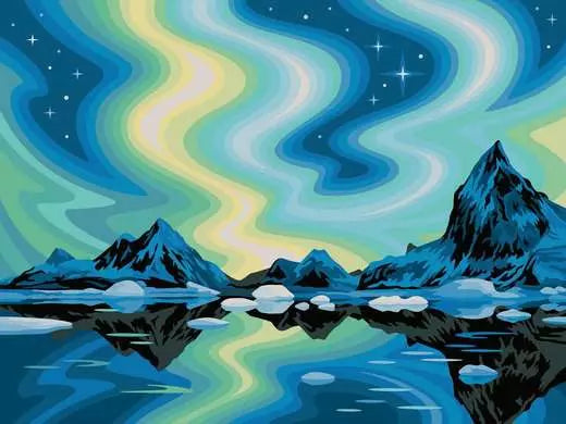 CreArt Painting by Numbers Northern Lights