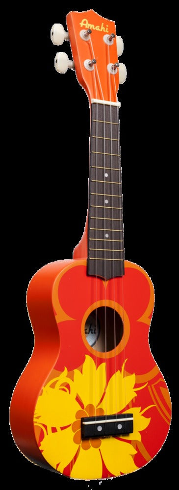 Orange Flower Ukulele