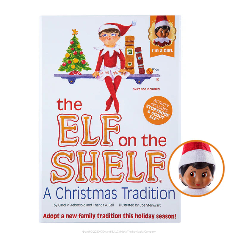 Elf On the Shelf: A Christmas Tradition (Girl Elf, Brown Eyes)