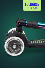 Maxi Deluxe LED Foldable Green Neochrome Scooter