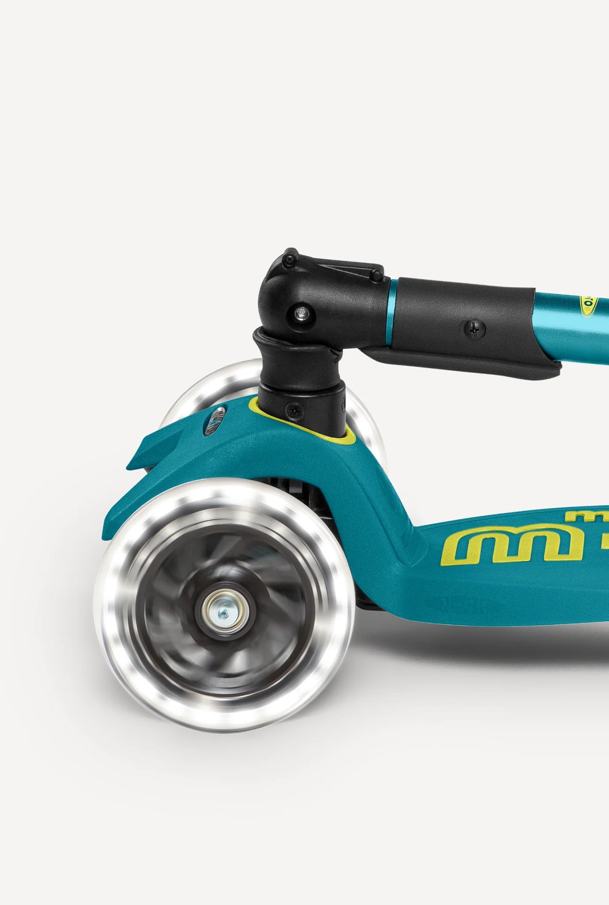 Maxi Deluxe LED Foldable Petrol Green Scooter