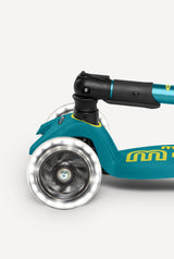Maxi Deluxe LED Foldable Petrol Green Scooter