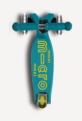 Maxi Deluxe LED Foldable Petrol Green Scooter