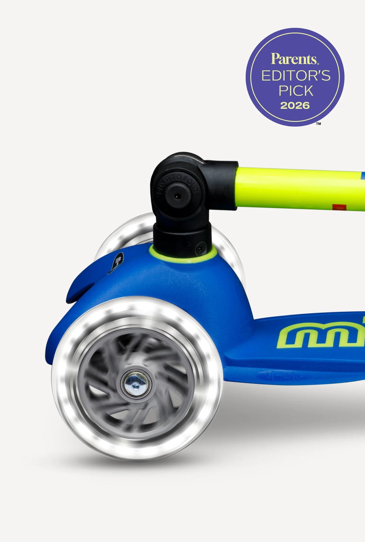 Mini Deluxe LED Foldable Canary Yellow/Blue Scooter