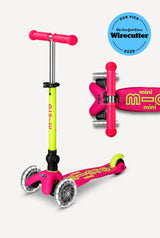 Mini Deluxe LED Foldable Flamingo Pinl/Yellow Scooter