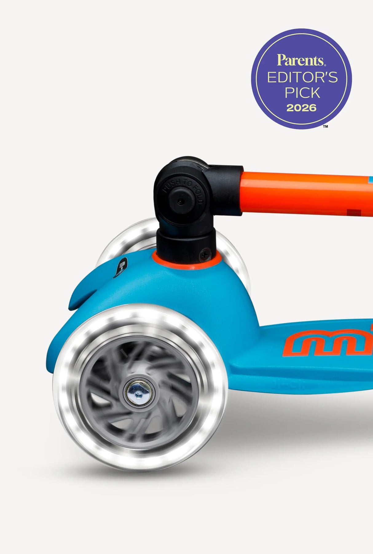 Mini Deluxe LED Foldable Sunset Orange/Aqua Scooter