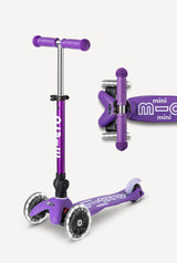 Mini Deluxe LED Foldable Purple Scooter
