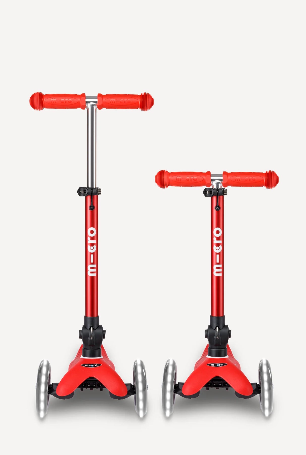 Mini Deluxe LED Foldable Red Scooter
