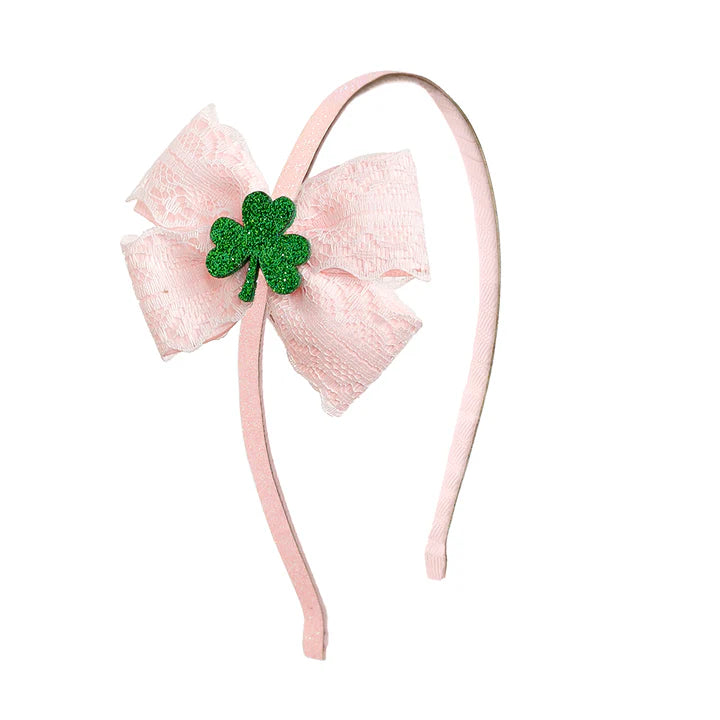 Shamrock St Patrick's Day Bow Headband