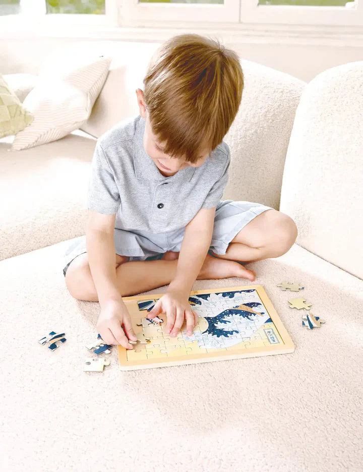 48 pc Hokusai Great Wave Puzzle The Met Series