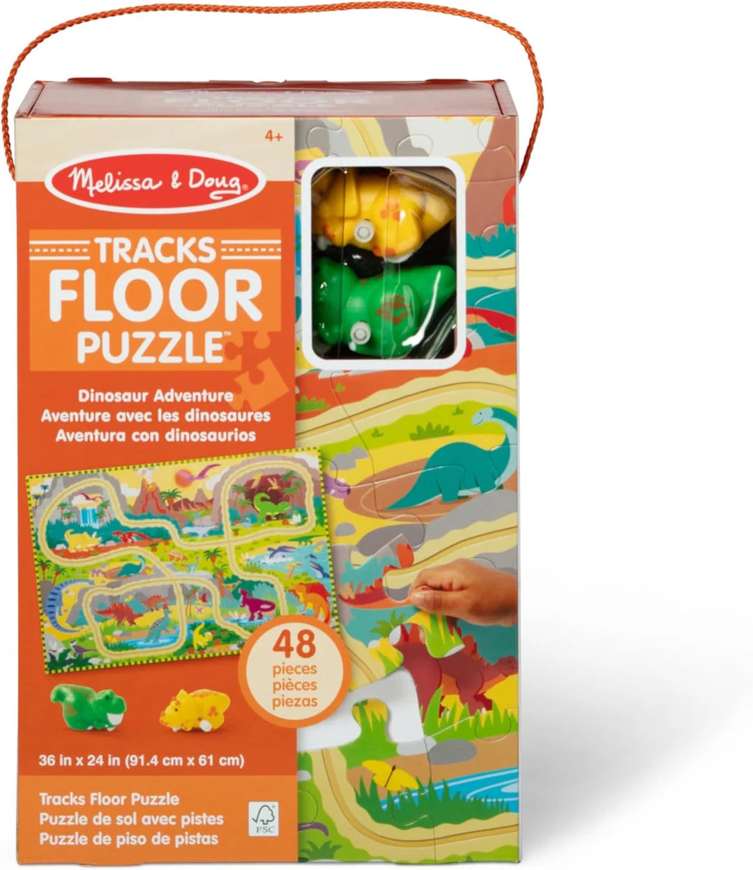 48 pc Dinosaur Adventure Tracks Floor Puzzle