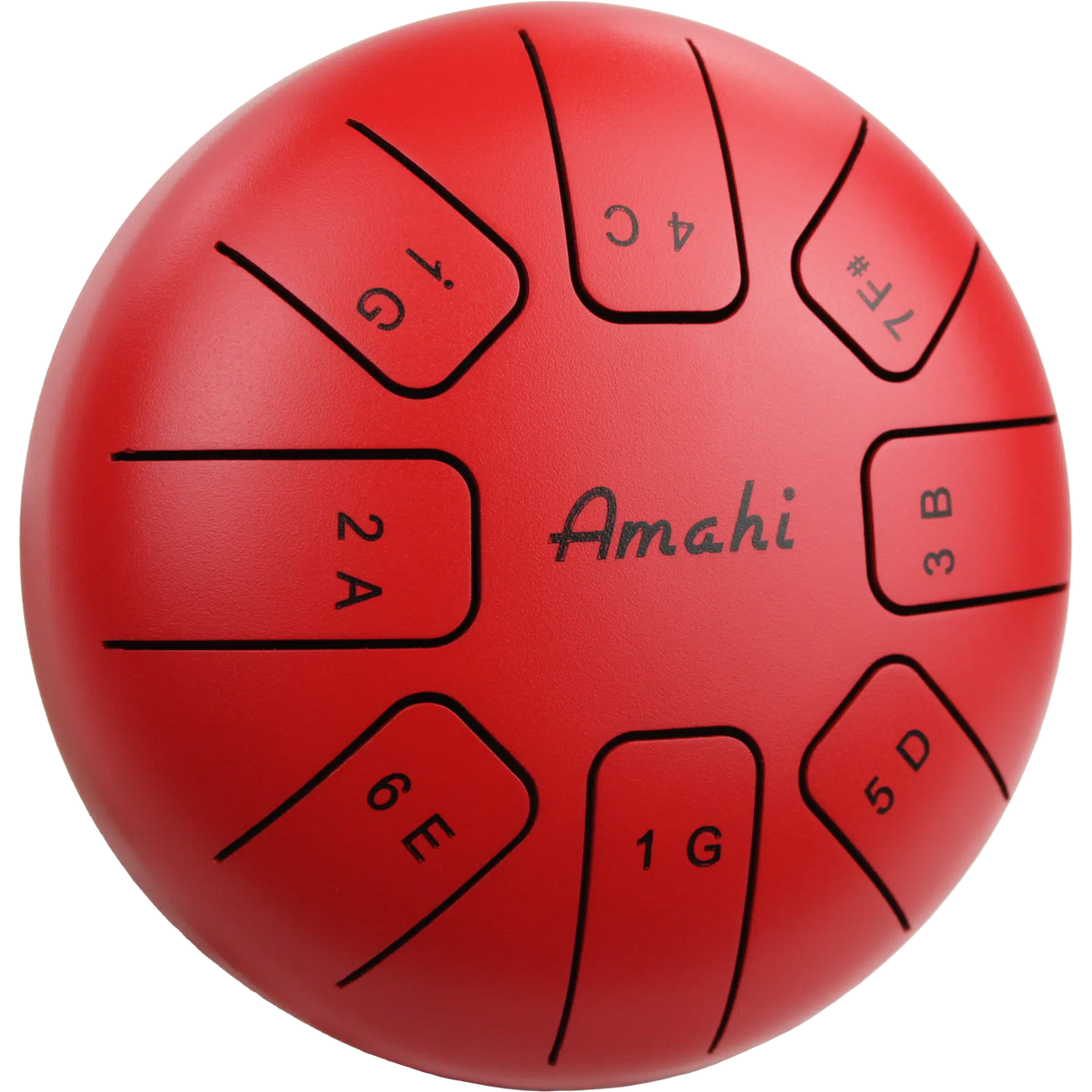 Red 6In Steel Tongue Drum