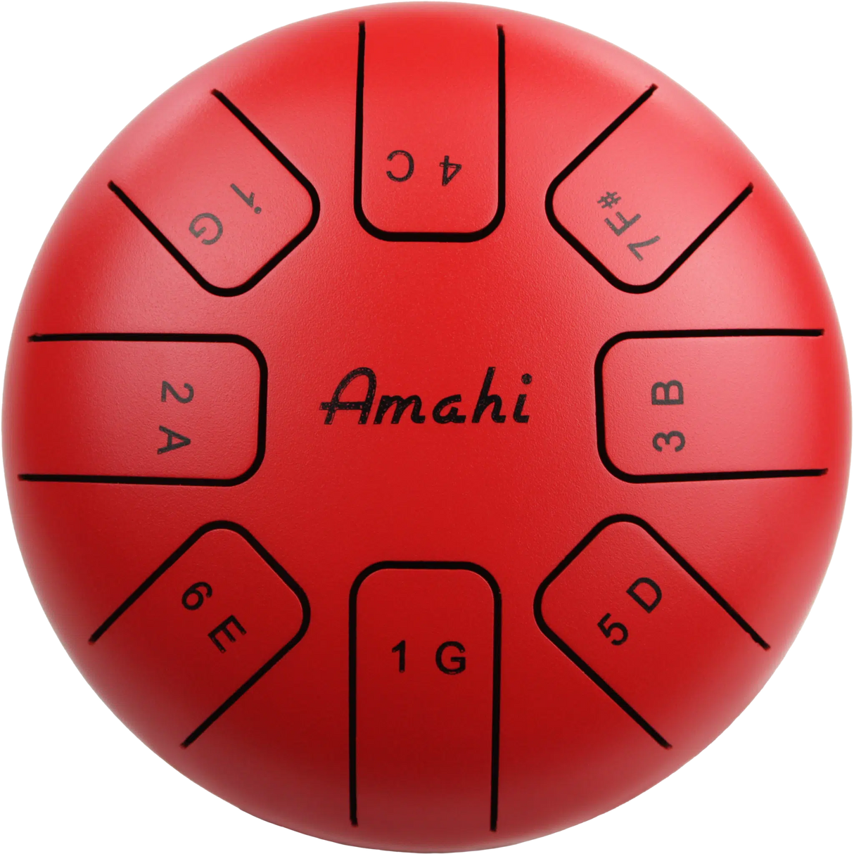 Red 6In Steel Tongue Drum