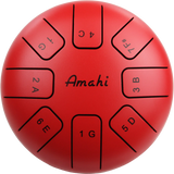 Red 6In Steel Tongue Drum