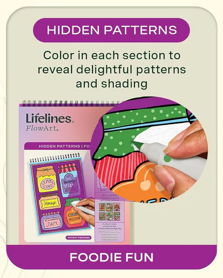 Foodie Fun Hidden Patterns Flowart