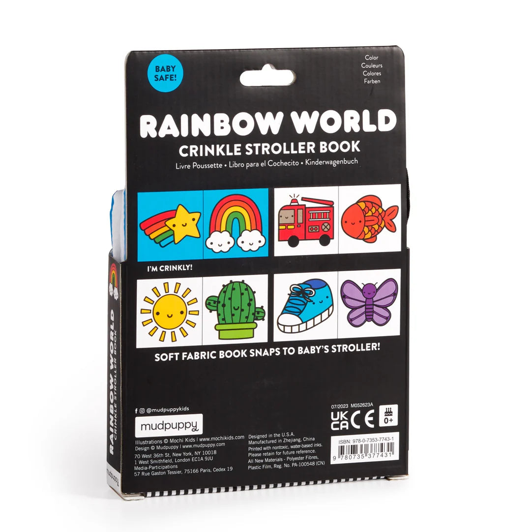 Rainbow World Crinkle Stroller Book