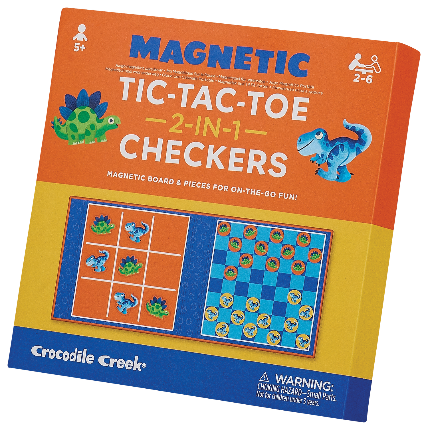 Dino Magnetic Checker Tic Tac Toe