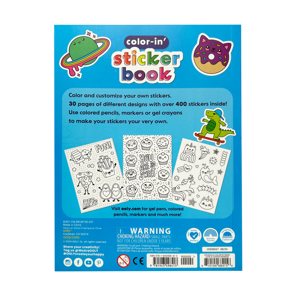 Color-in Sticker Book