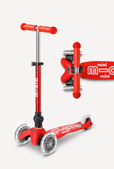 Mini Deluxe LED Foldable Red Scooter