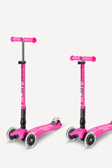 Maxi Deluxe LED Foldable Shocking Pink Scooter