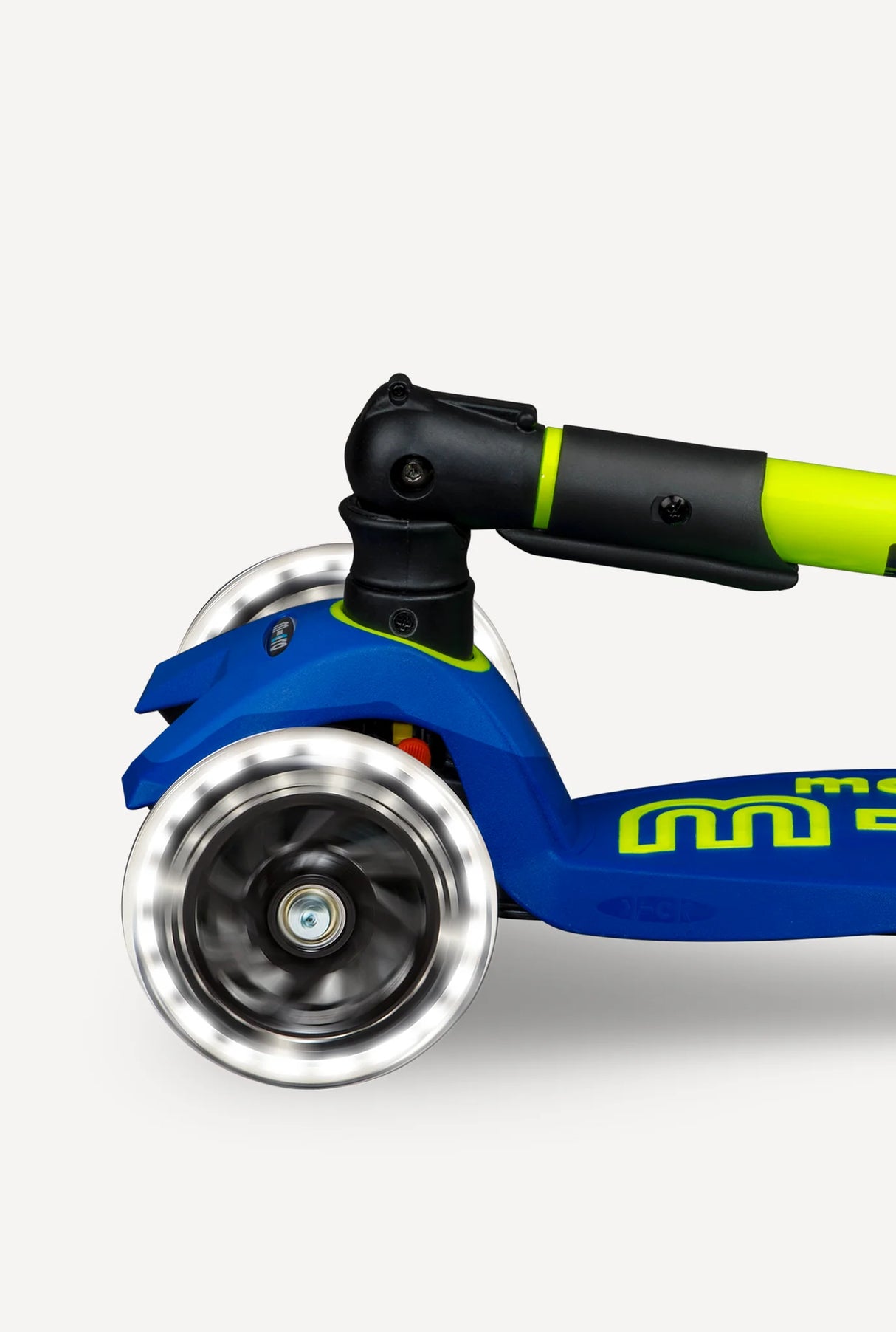 Maxi Deluxe LED Foldable Canary Yellow & Blue Scooter