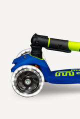 Maxi Deluxe LED Foldable Canary Yellow & Blue Scooter