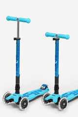 Maxi Deluxe LED Foldable Bright Blue Scooter