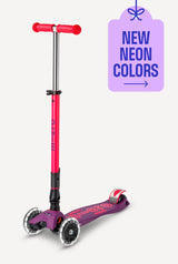 Maxi Deluxe Ultra Pink Neon Foldable Scooter