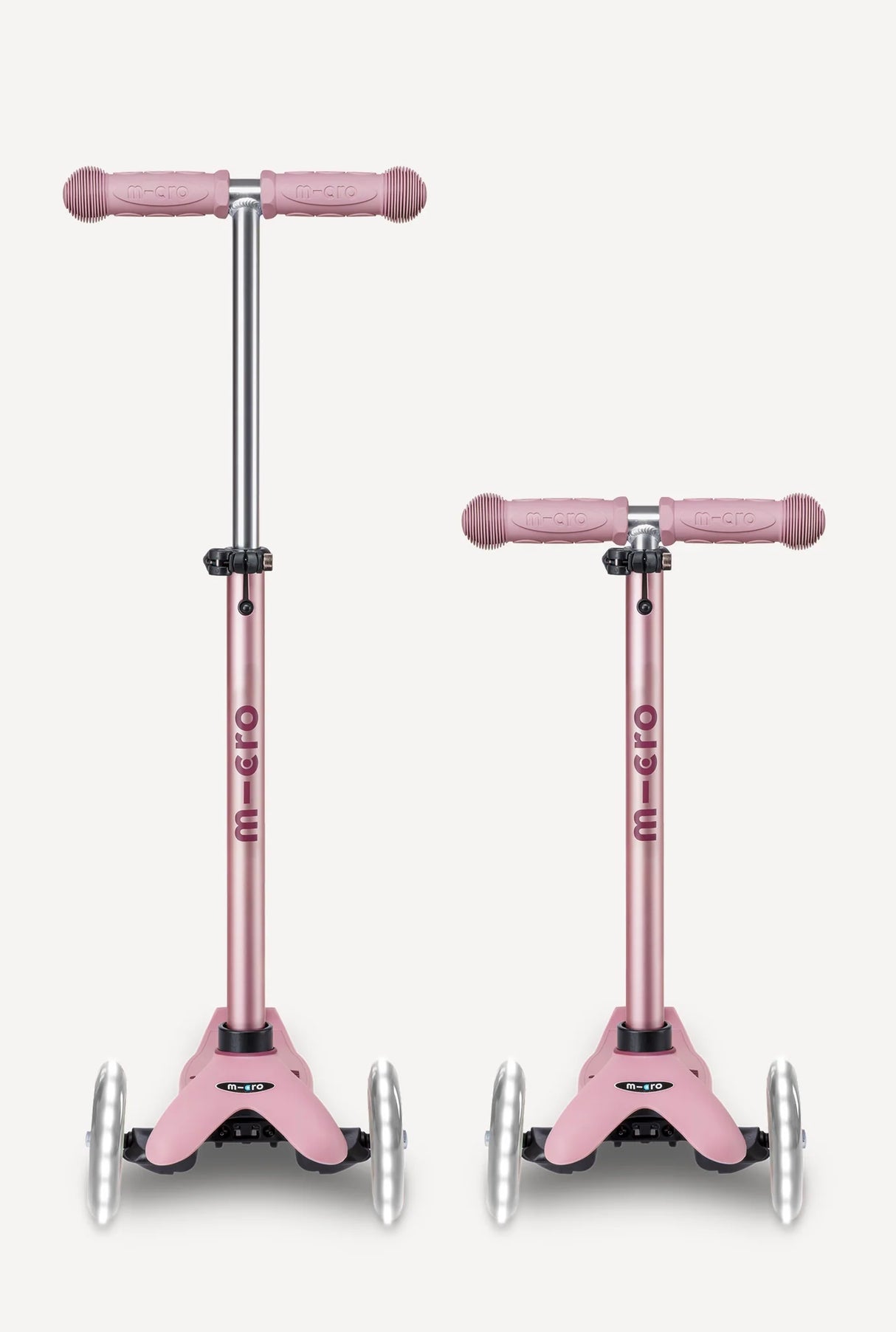 Mini Deluxe LED Dusty Rose Rock & Go Scooter