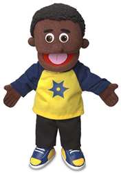 Silly Puppets Jordan Black Puppet 14"
