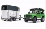 Land Rover with horse trailer