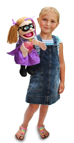 Silly Puppets Superhero Girl 14"